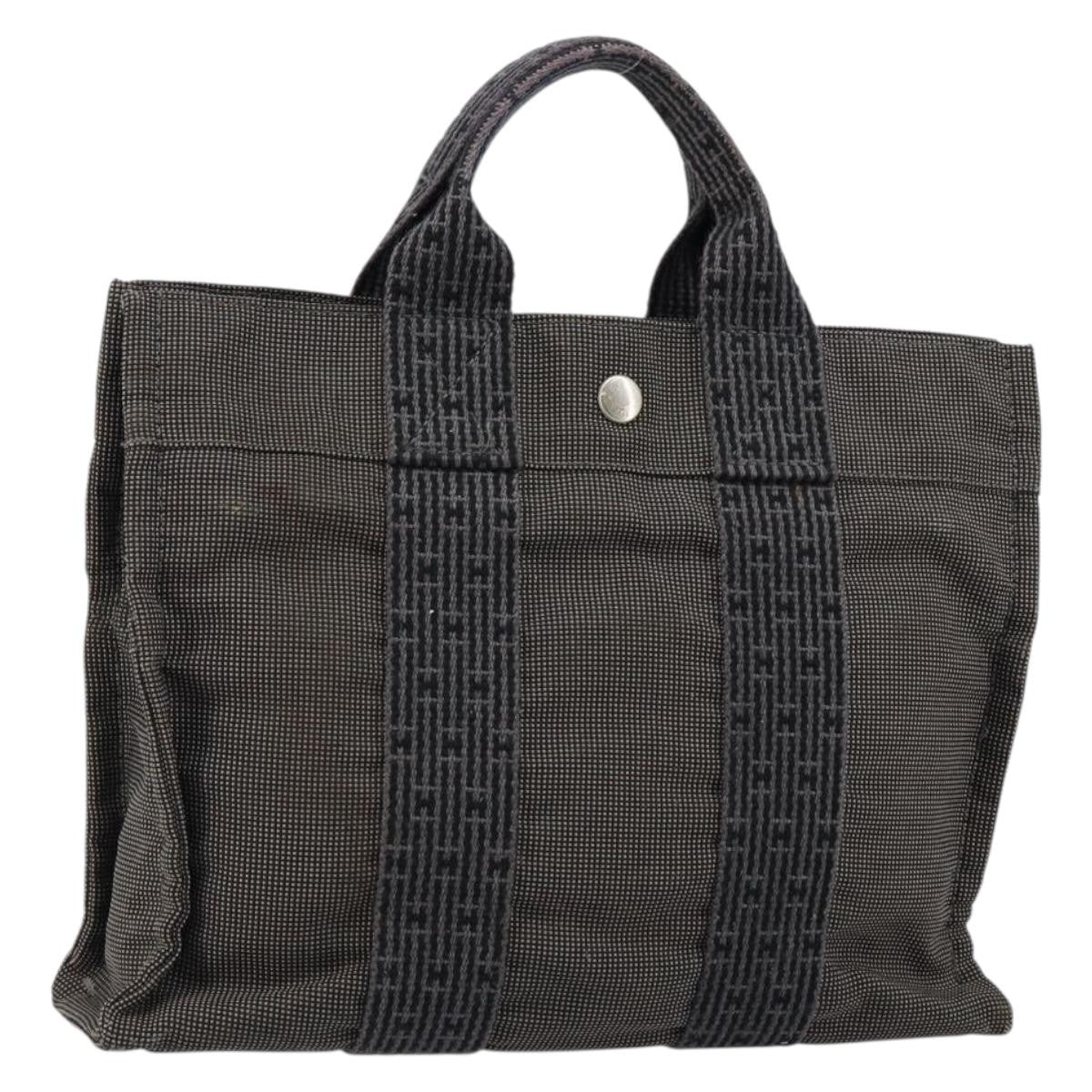 Hermes Fourre-Tout Herline Fourre-Tout Herline Gray Canvas Tote Bag Bag (Pre-Owned)