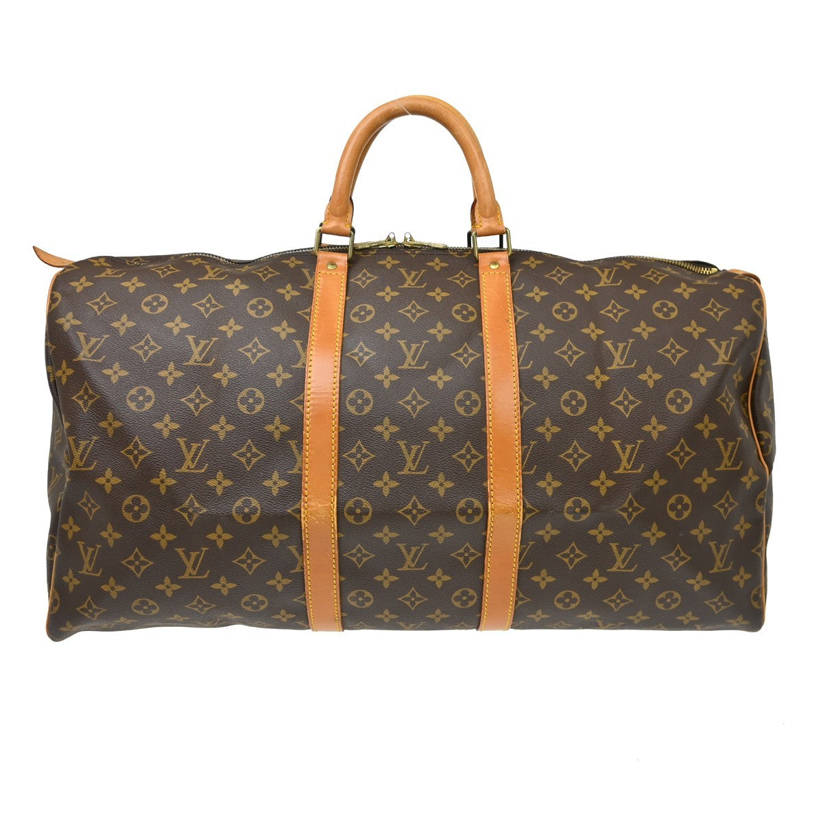Louis Vuitton Keepall Bag Monogram Canvas Brown Canvas Travel Bag Bag (Pre-Owned)