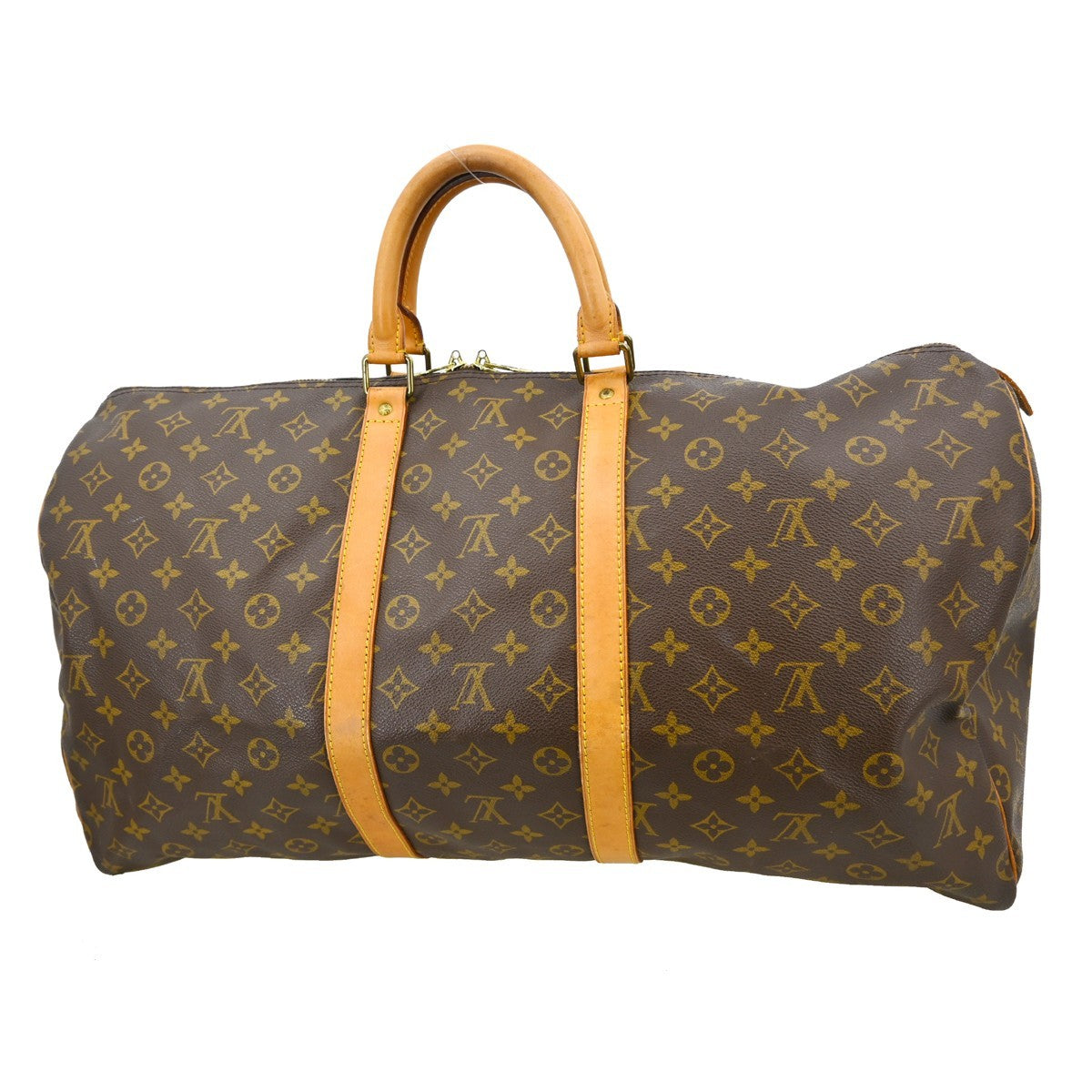 Louis Vuitton Keepall Bag Monogram Canvas Brown Canvas Travel Bag Bag (Pre-Owned)