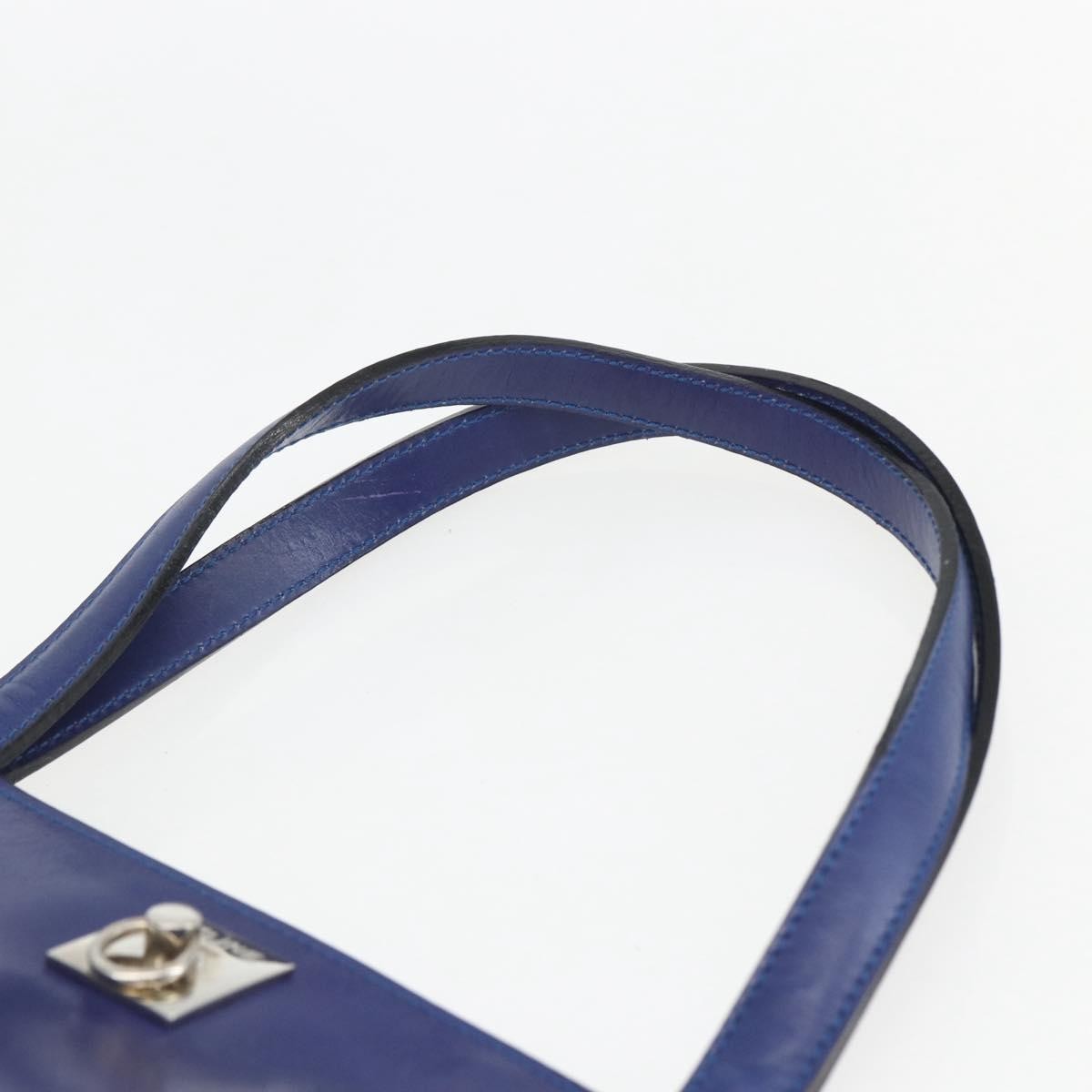 Celine Handbag Leather Blue Leather Handbag (Pre-Owned)