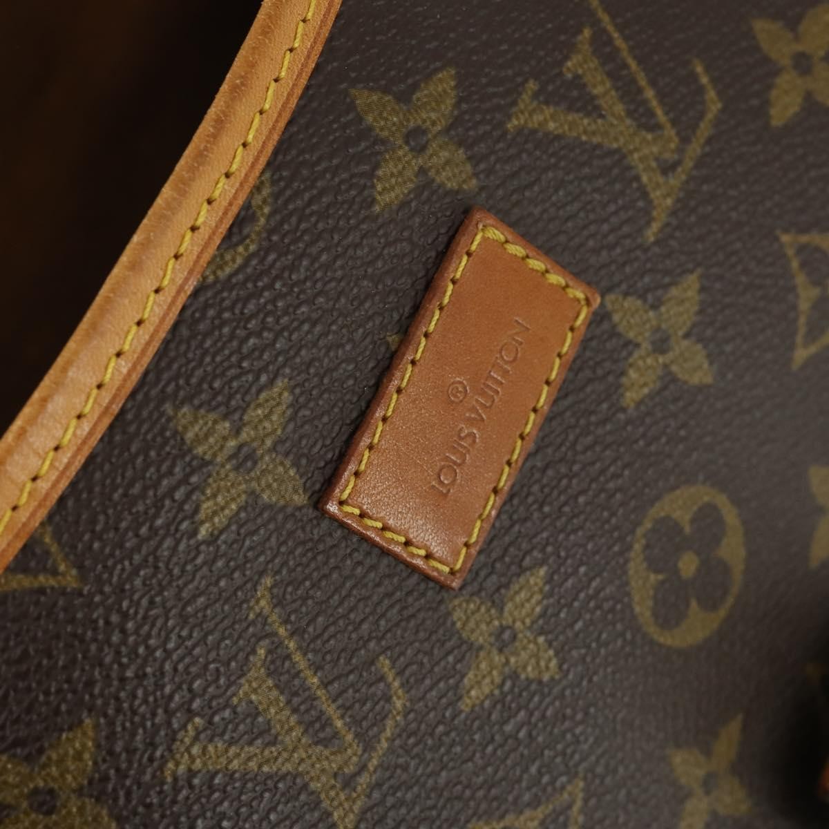 Louis Vuitton Saumur Handbag Monogram Canvas Brown Canvas Shoulder Bag Bag (Pre-Owned)