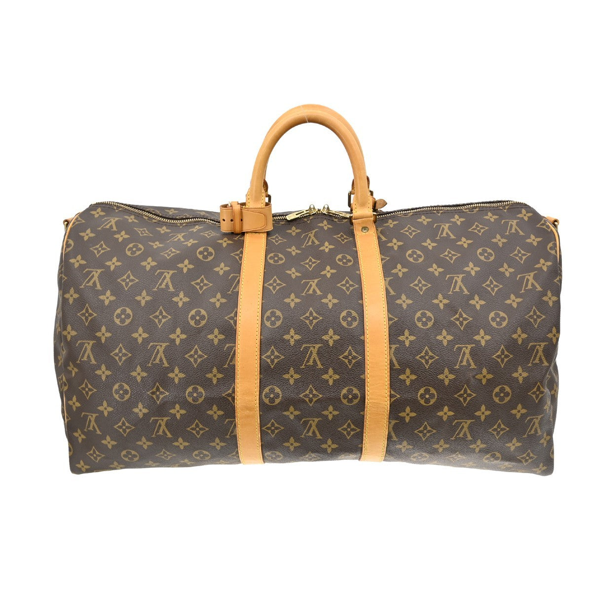 Louis Vuitton Keepall Bandouliere Bag Monogram Canvas Brown Canvas Travel Bag Bag (Pre-Owned)