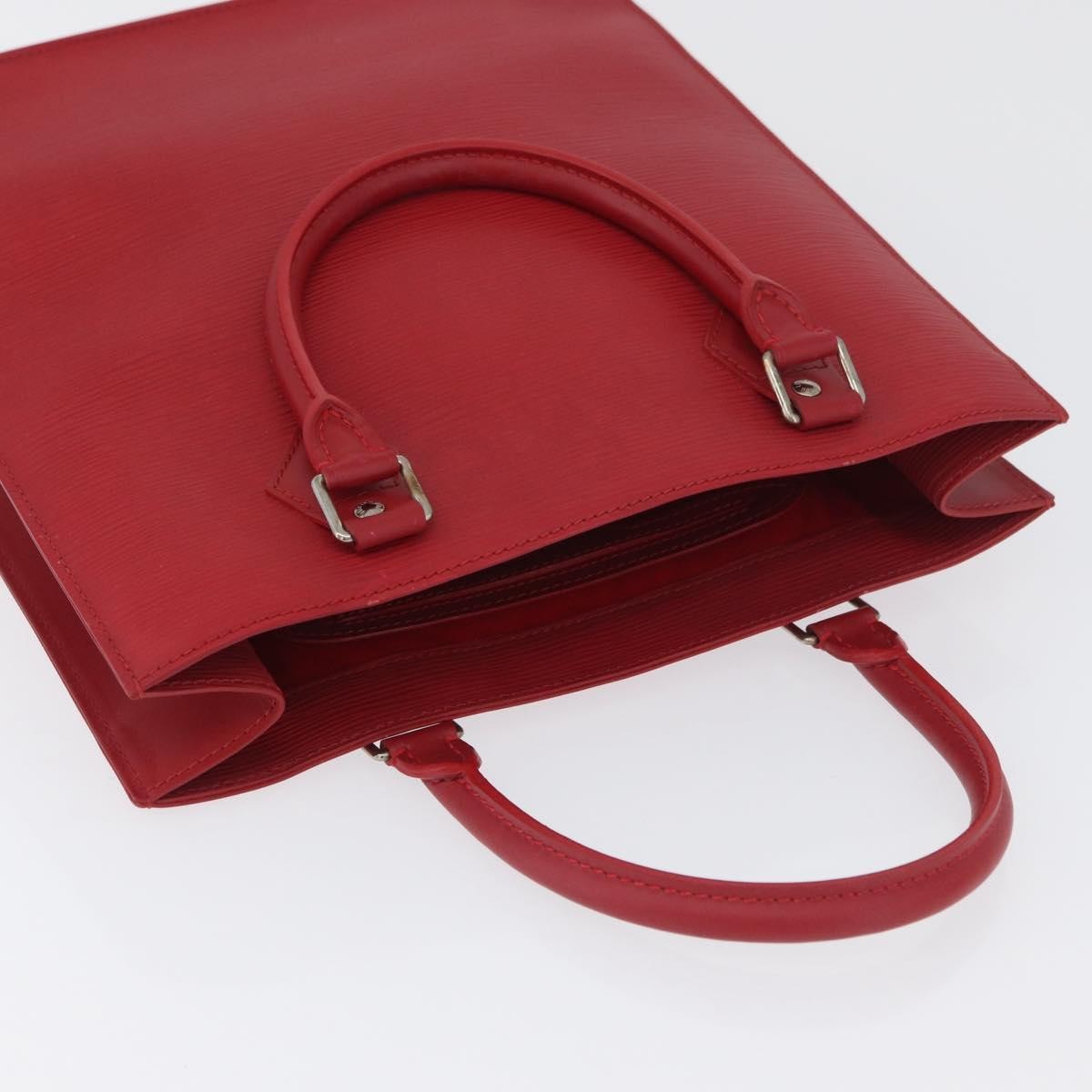 Louis Vuitton Sac Plat Bag Epi Leather Red Leather Tote Bag Bag (Pre-Owned)