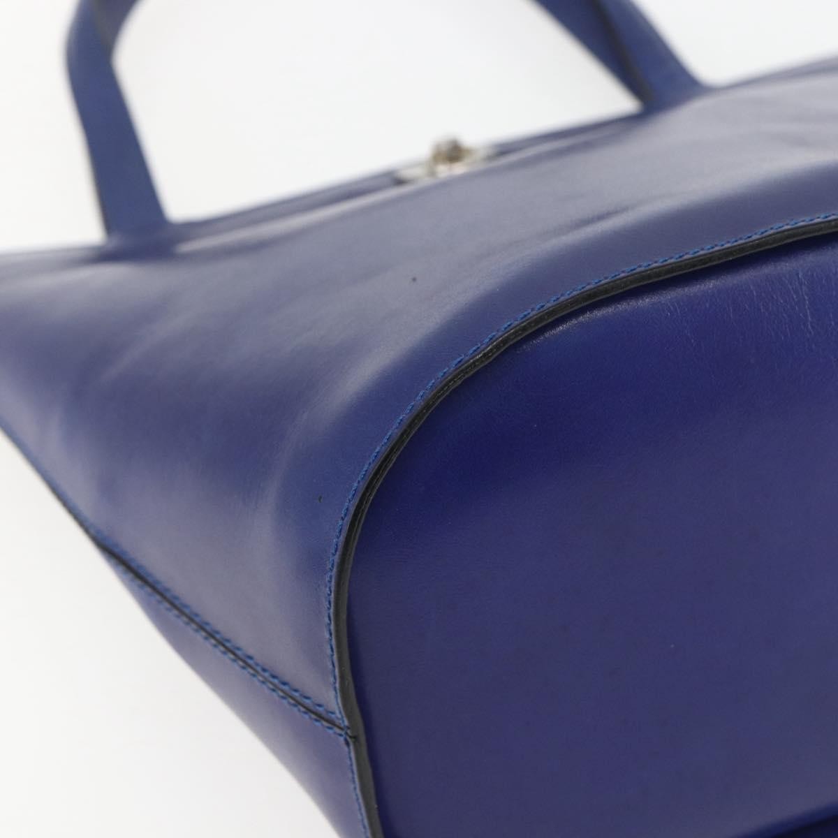 Celine Handbag Leather Blue Leather Handbag (Pre-Owned)