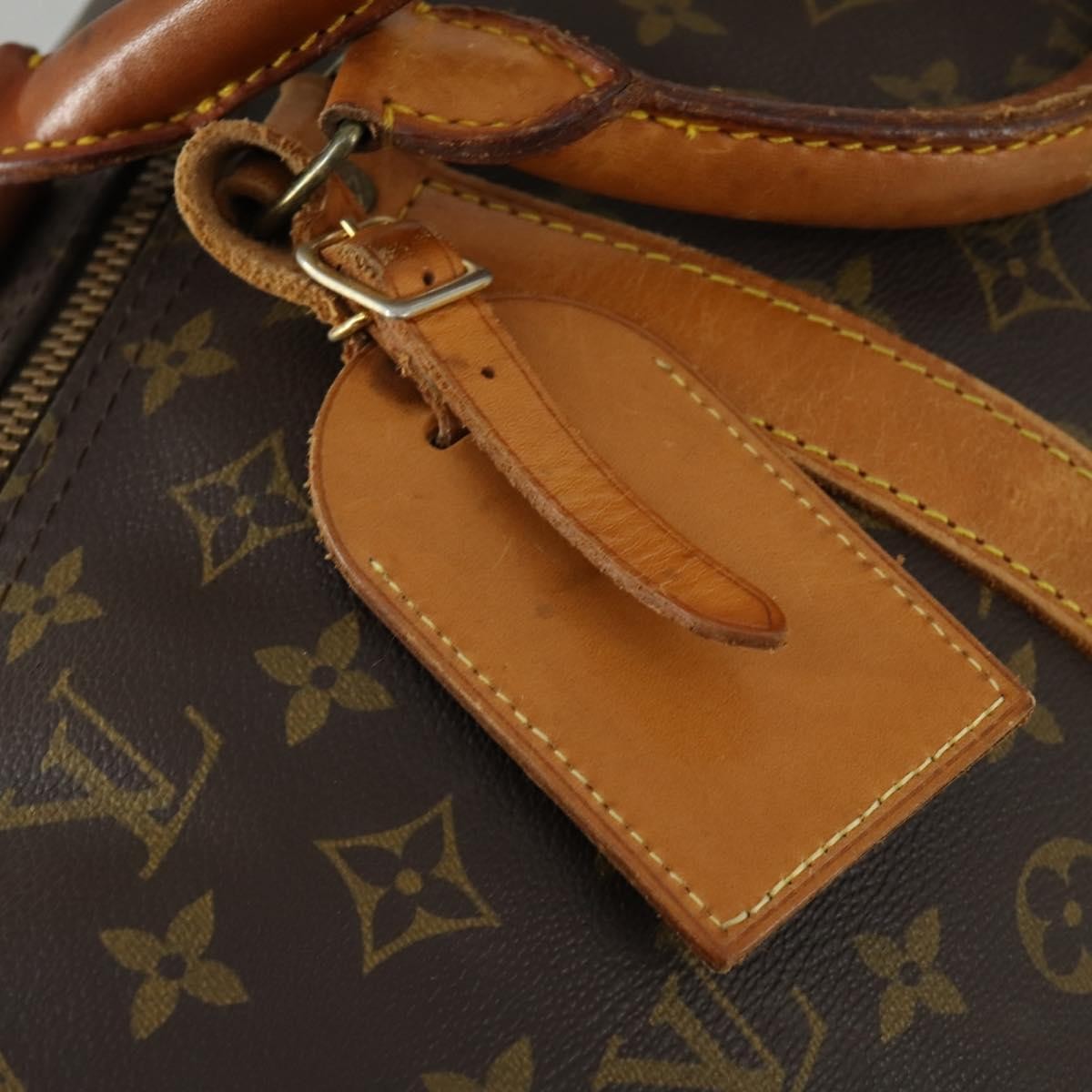 Louis Vuitton Keepall Bandouliere Bag Monogram Canvas Brown Canvas Travel Bag Bag (Pre-Owned)