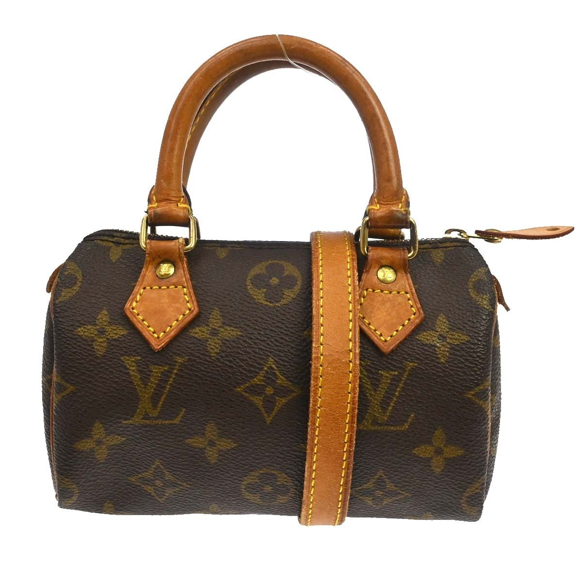 Louis Vuitton Speedy Mini Hl Handbag Monogram Canvas Brown Canvas Handbag (Pre-Owned)