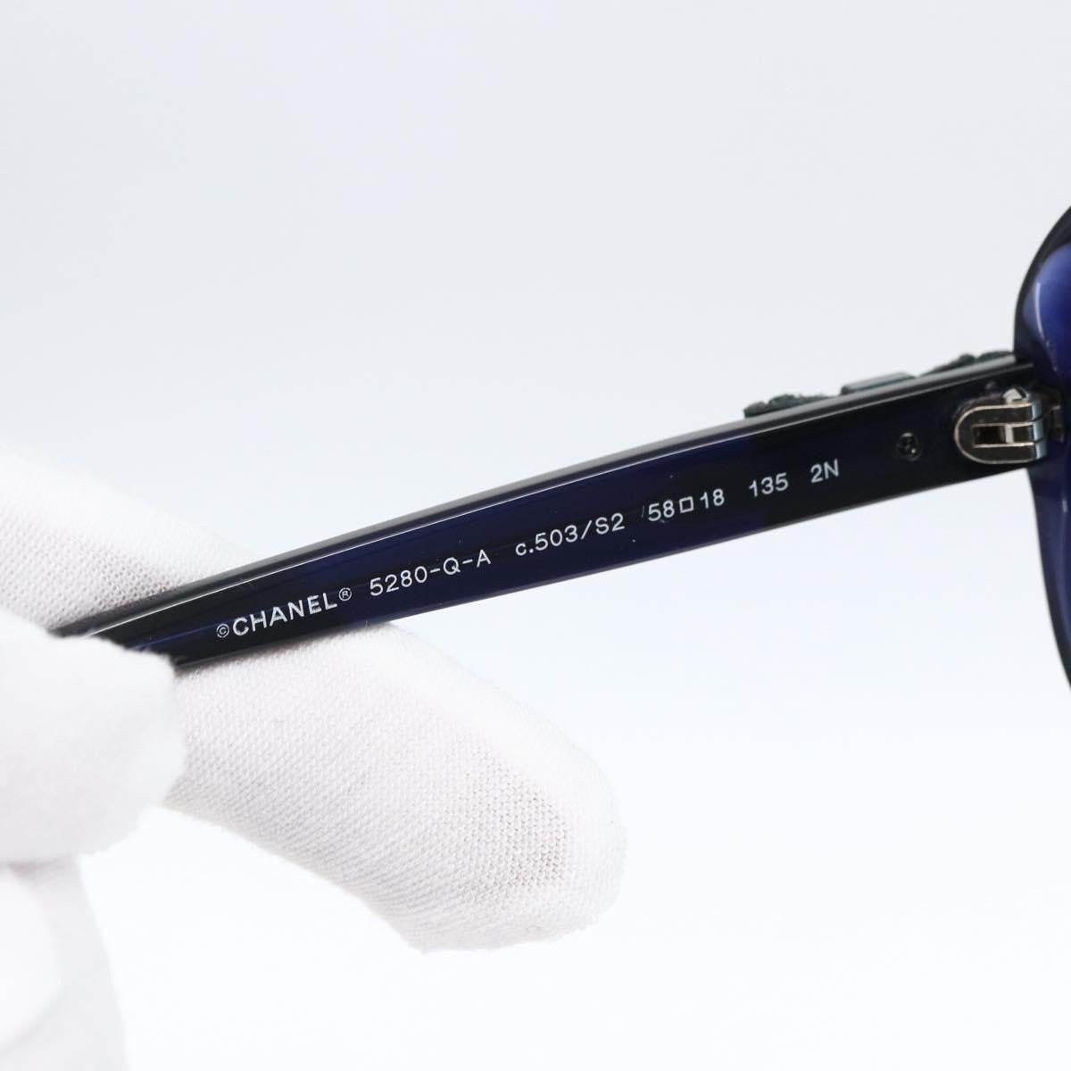 Chanel Logo Cc Sunglasses Plastic Blue Plastic Sunglasse Accessory (Pre-Owned)