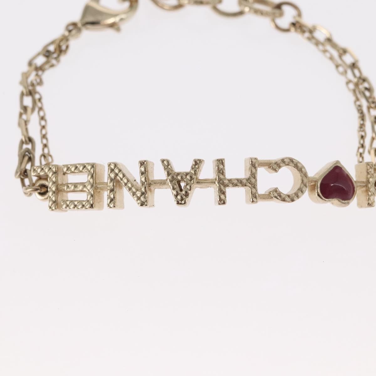 Chanel I Love Chanel Bracelet Metal With Resin Gold Metal Bracelet Jewelry (Pre-Owned)