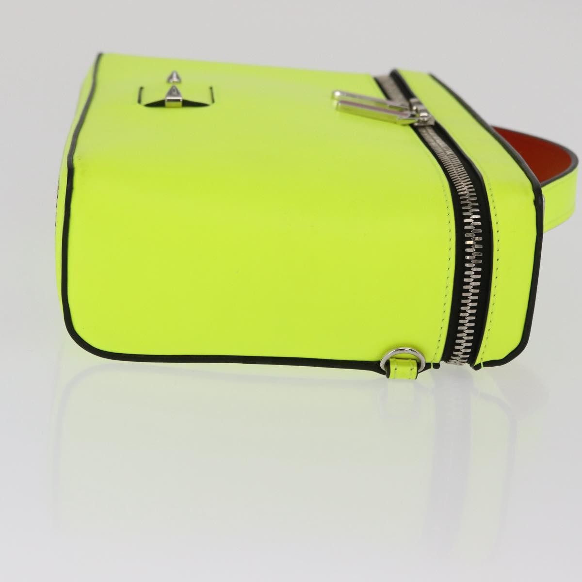 Christian Louboutin Kypipouch Crossbody Bag Leather Yellow Leather Handbag (Pre-Owned)