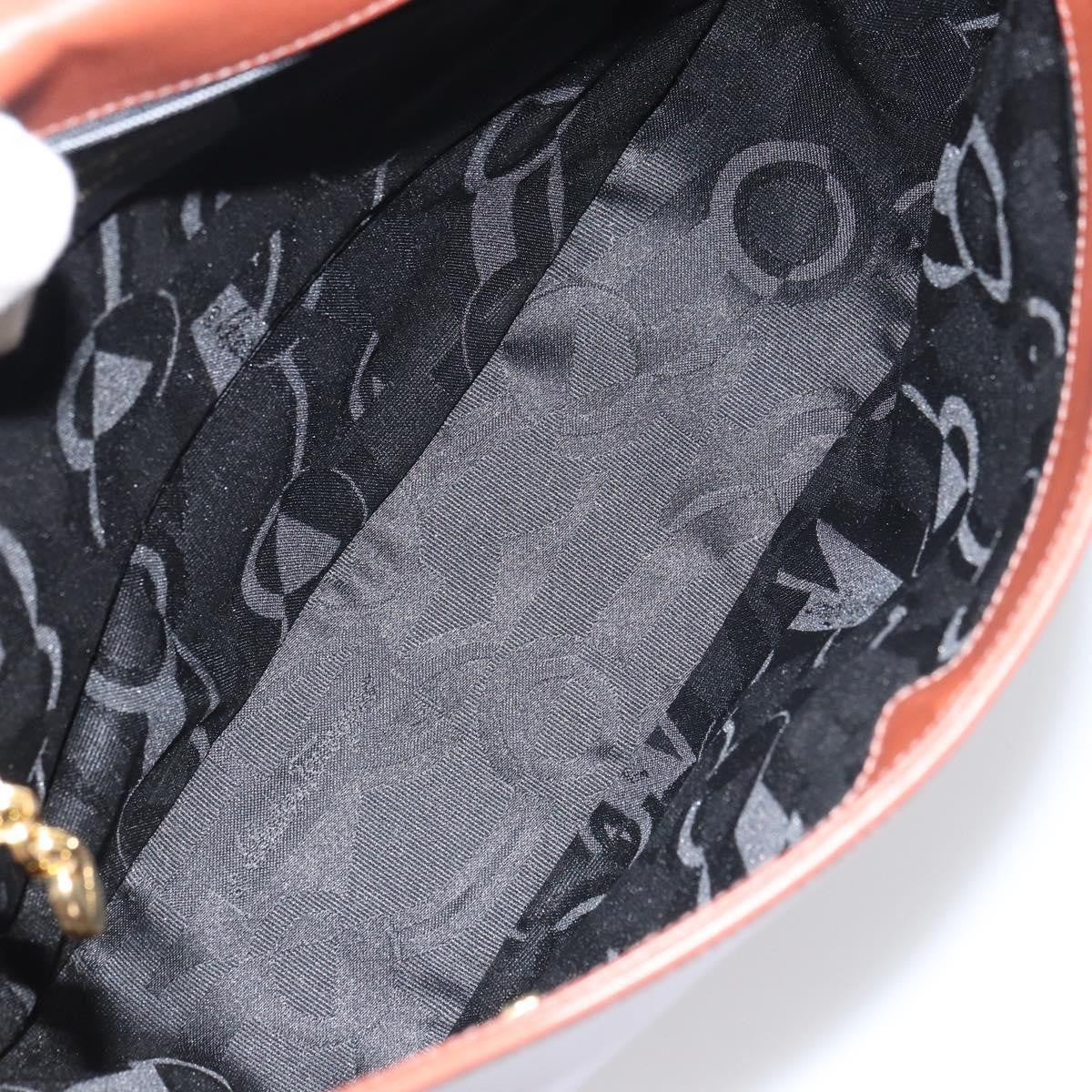 Salvatore Ferragamo Gancini Shoulder Bag Leather Brown Leather Shoulder Bag Bag (Pre-Owned)