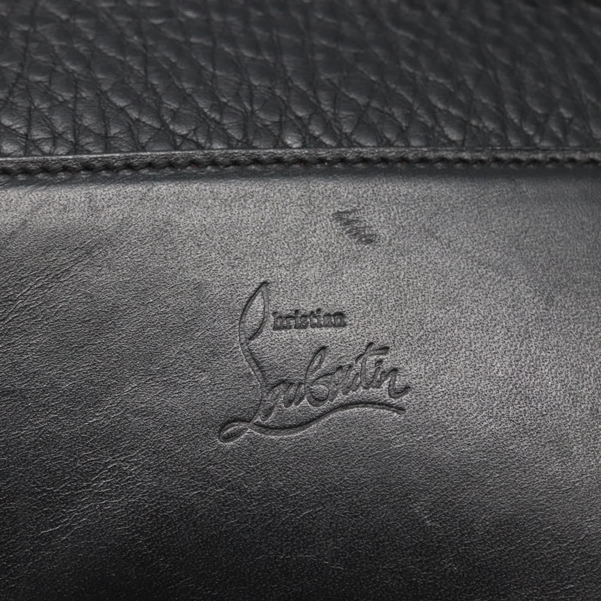 Christian Louboutin Loubiclutch Leather Black Leather Clutche & Pouche Bag (Pre-Owned)