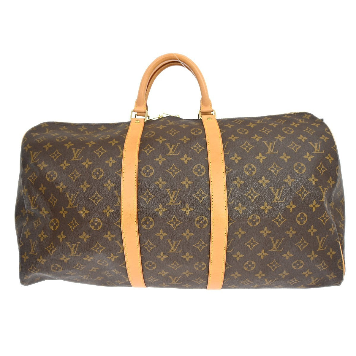 Louis Vuitton Keepall Bag Monogram Canvas Brown Canvas Travel Bag Bag (Pre-Owned)
