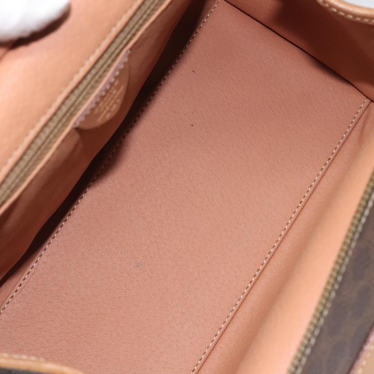 Celine Vintage Macadam Handbag Canvas And Leather Brown Canvas Handbag (Pre-Owned)