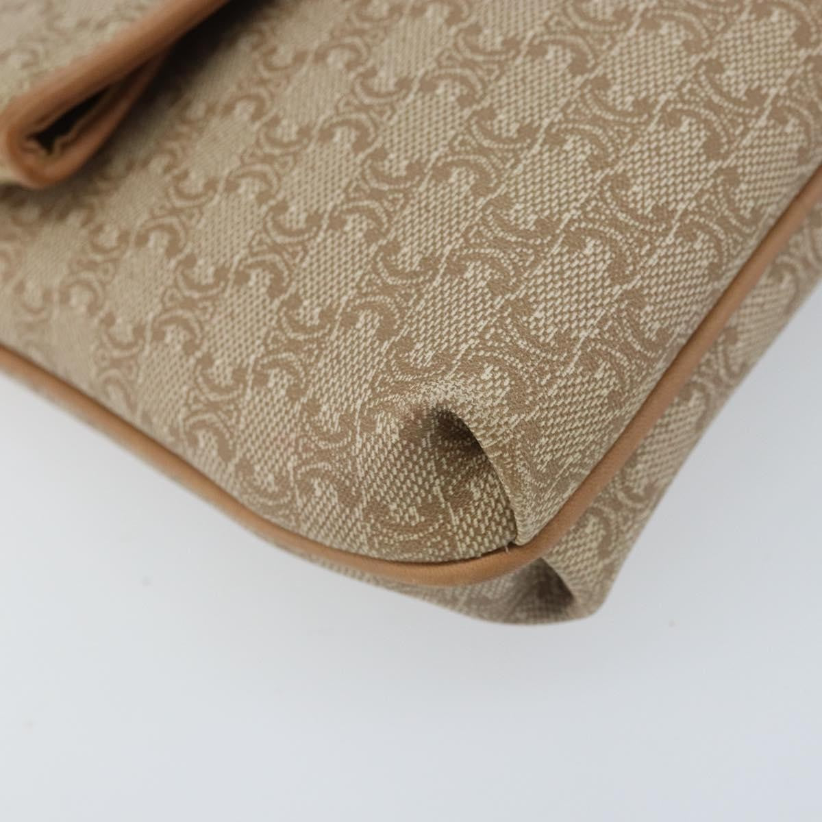 Celine C Macadam Pouch Canvas Beige Pvc Clutche & Pouche Bag (Pre-Owned)