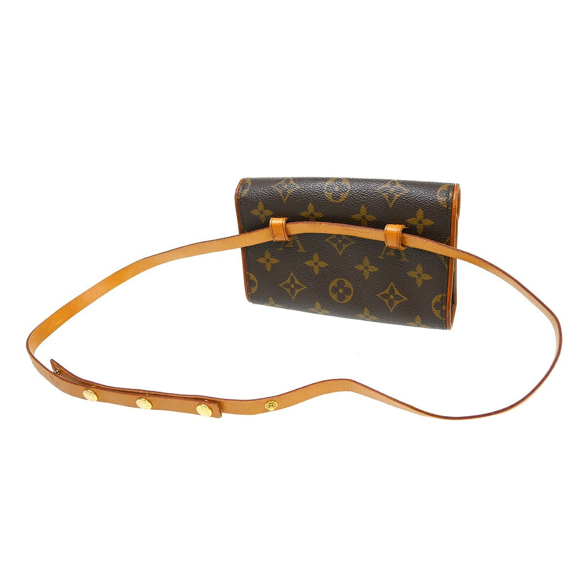 Louis Vuitton Florentine Waist Bag Monogram Canvas Brown Canvas Clutche & Pouche Bag (Pre-Owned)