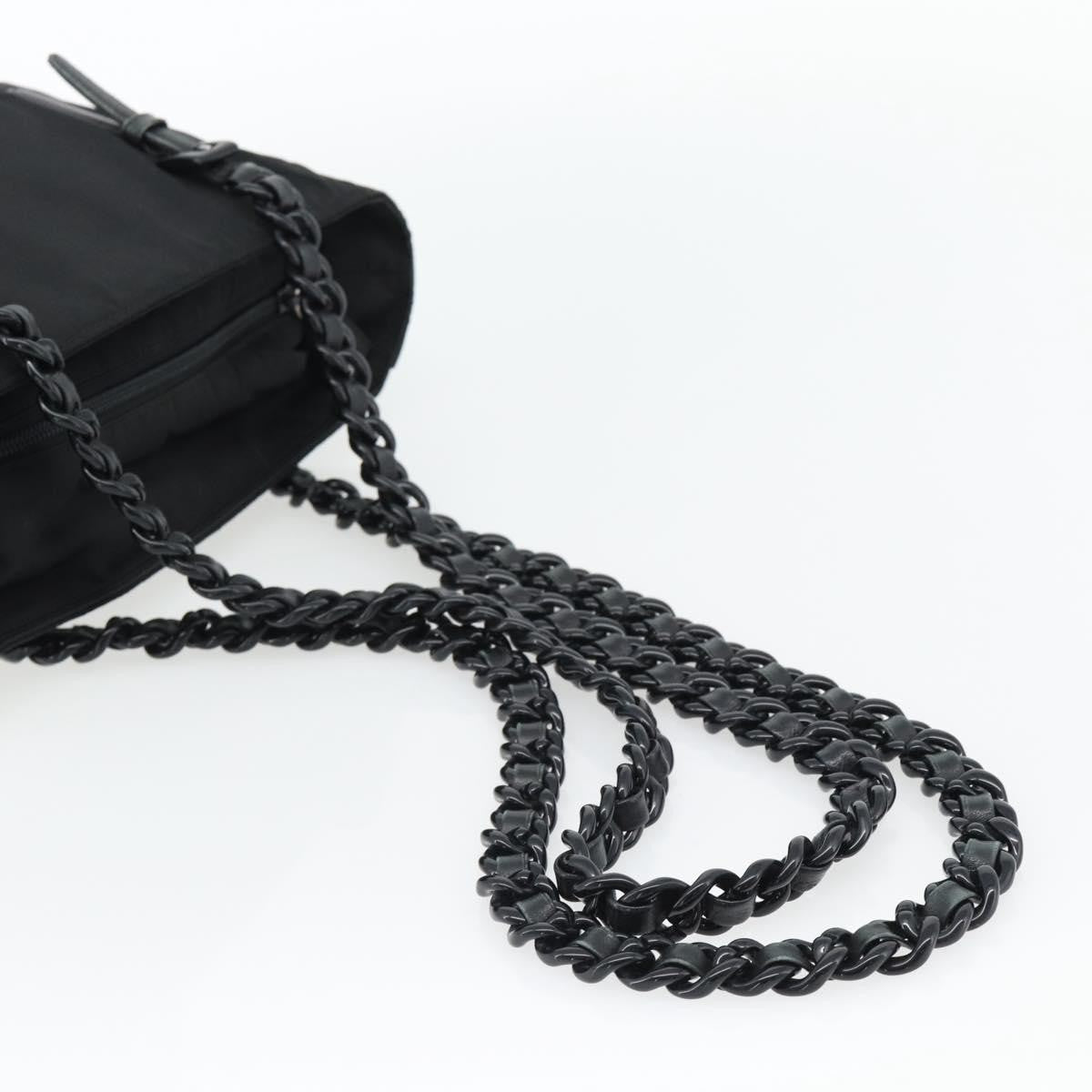 Prada Shoulder Bag Nylon Black Black Nylon Shoulder Bag Bag (Pre-Owned)