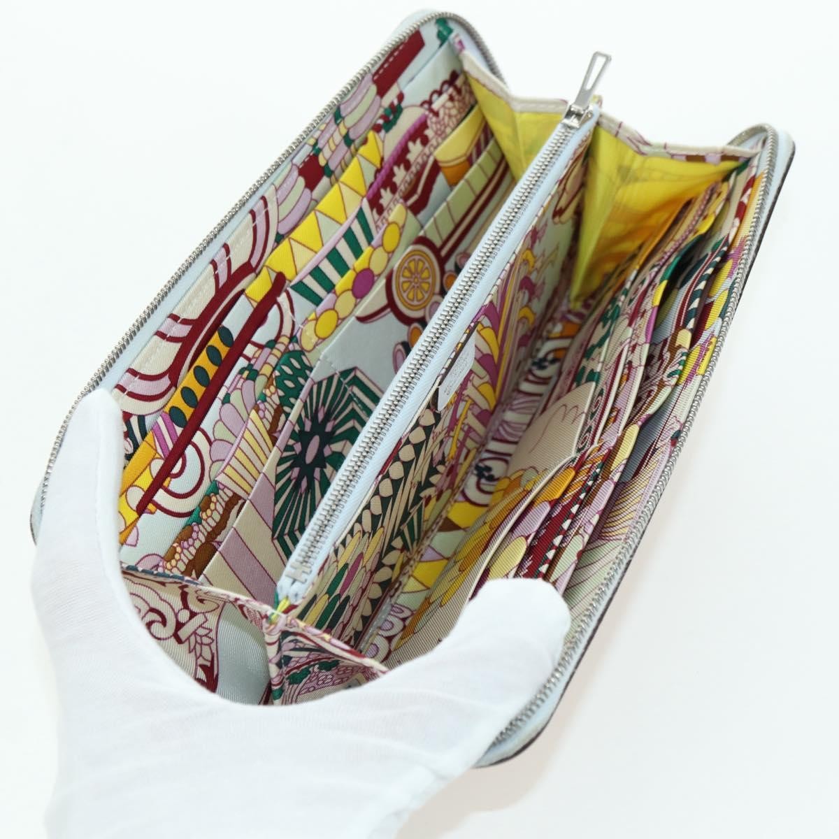 Hermes Azap Zip Around Wallet Printed Leather Multicolour Leather Wallets Accessory (Pre-Owned)