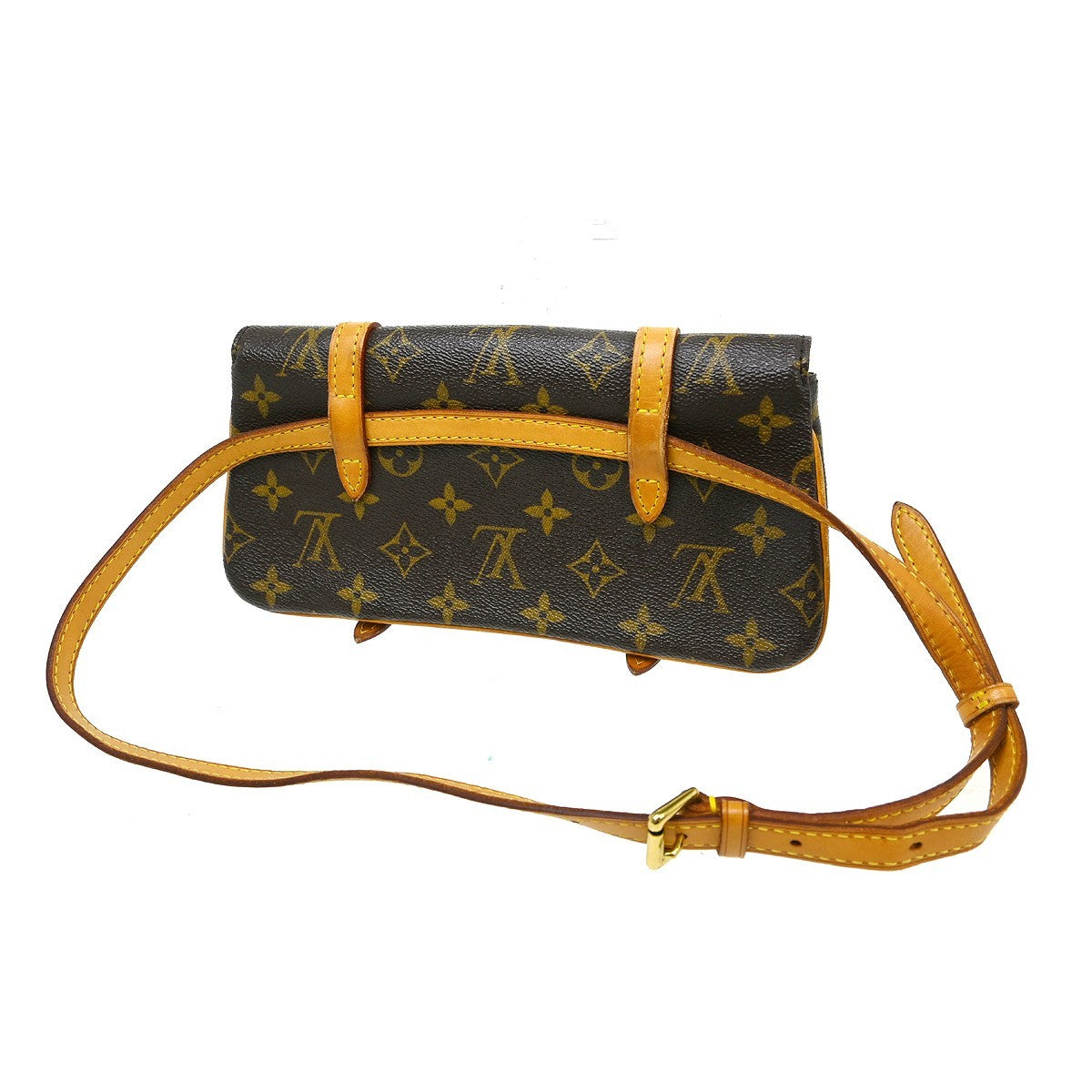 Louis Vuitton Ceinture Pochette Solo Belt Bag Monogram Canvas Brown Canvas Clutche & Pouche Bag (Pre-Owned)