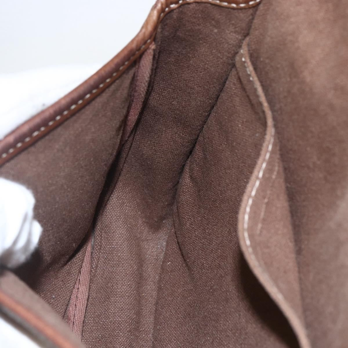 Loewe Anagram Shoulder Bag Leather Beige Leather Shoulder Bag Bag (Pre-Owned)