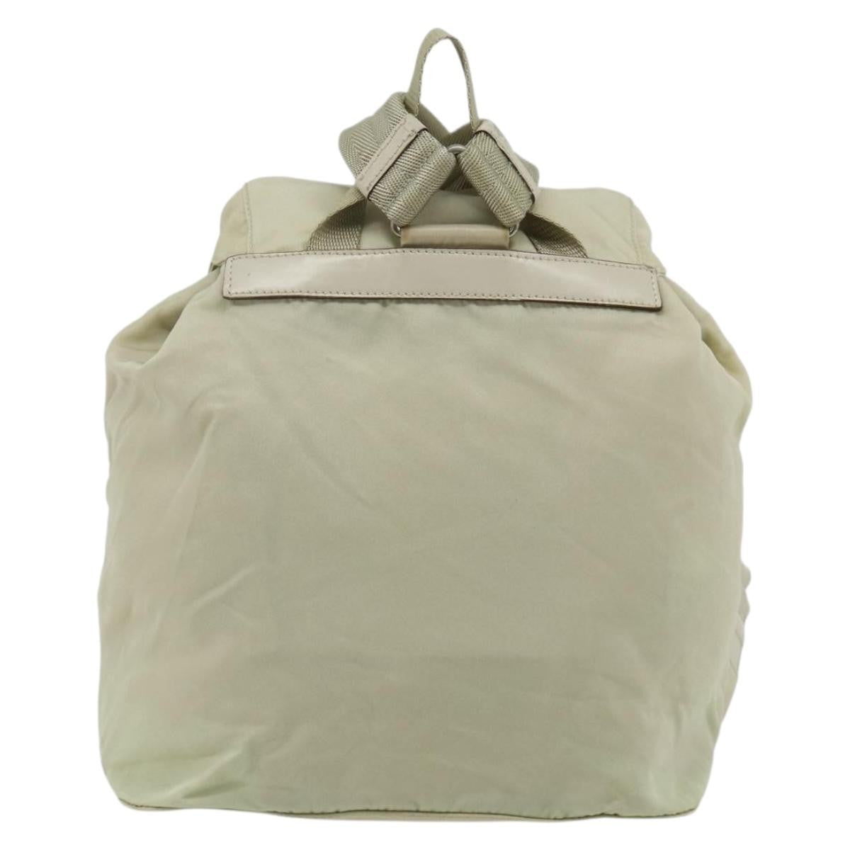Prada Sac À Dos Re-Nylon Nylon Beige Nylon Backpack Bag (Pre-Owned)