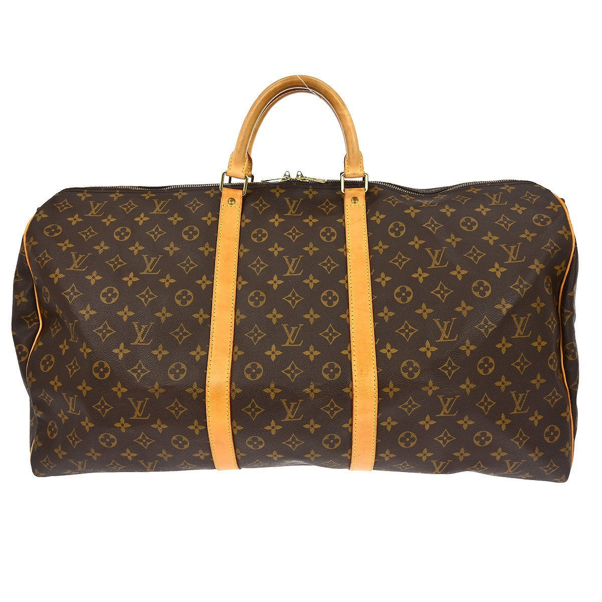 Louis Vuitton Keepall Bandouliere Bag Monogram Canvas Brown Canvas Travel Bag Bag (Pre-Owned)