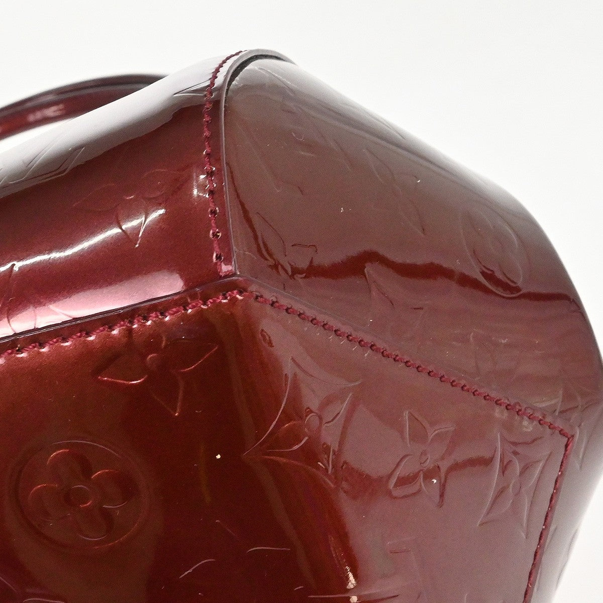 Louis Vuitton Sherwood Handbag Monogram Vernis Red Patent_Leather Handbag (Pre-Owned)