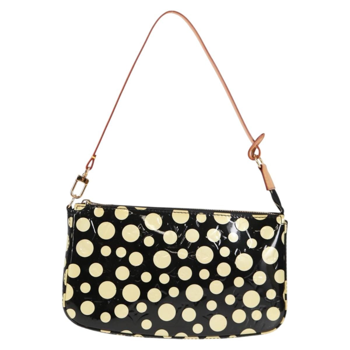 Louis Vuitton Pochette Accessoires Nm Kusama Infinity Dots Monogram Vernis Black Patent_Leather Clutche & Pouche Bag (Pre-Owned)