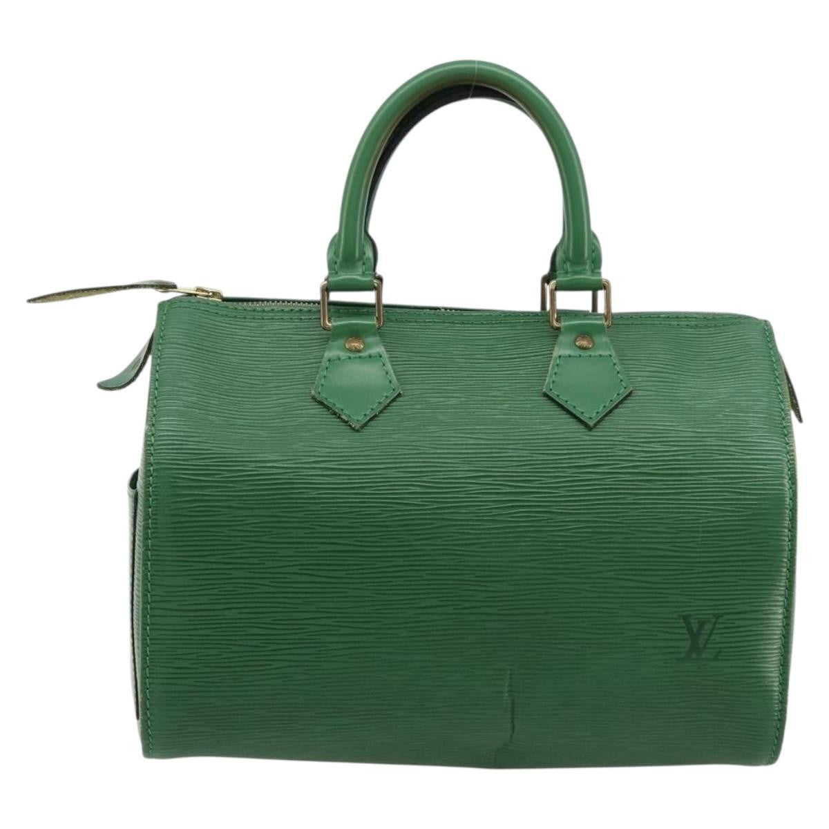 Louis Vuitton Speedy Handbag Epi Leather Green Leather Handbag (Pre-Owned)