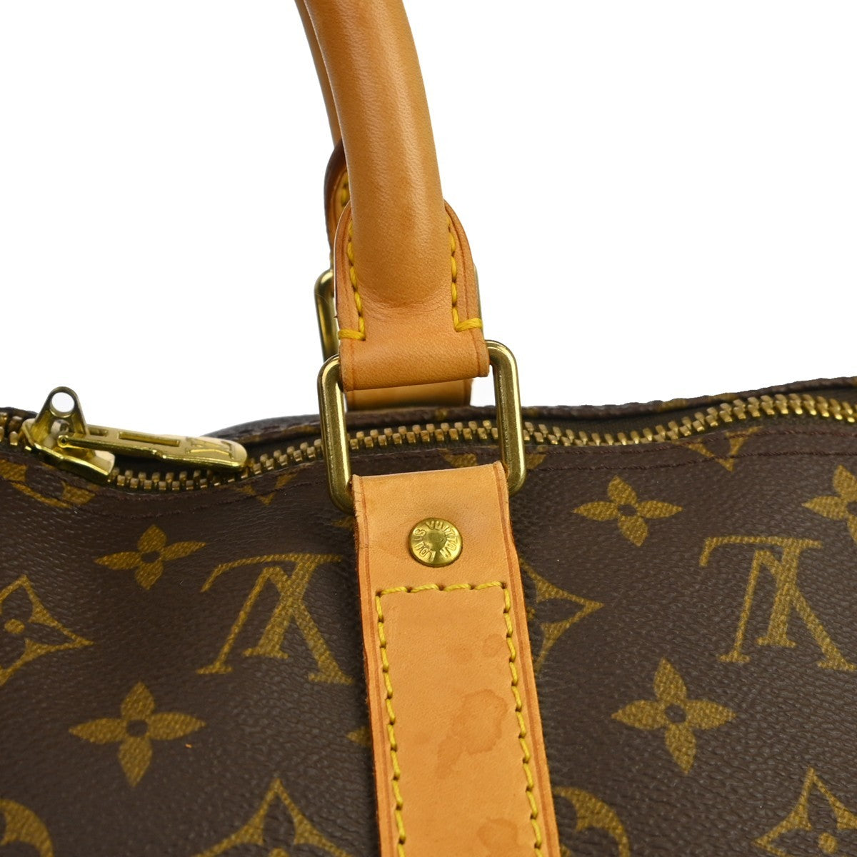 Louis Vuitton Keepall Bag Monogram Canvas Brown Canvas Travel Bag Bag (Pre-Owned)
