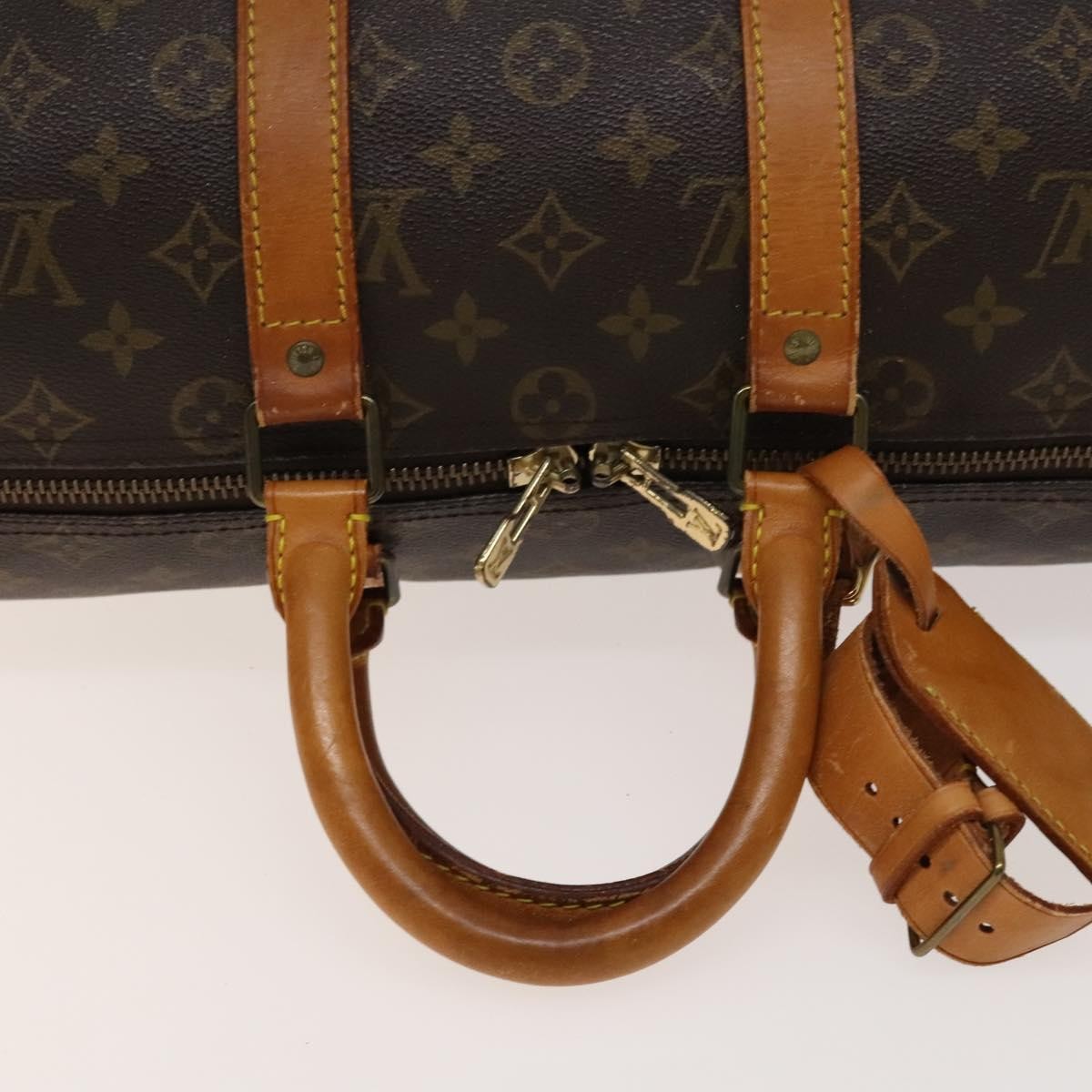 Louis Vuitton Keepall Bag Monogram Canvas Brown Canvas Travel Bag Bag (Pre-Owned)