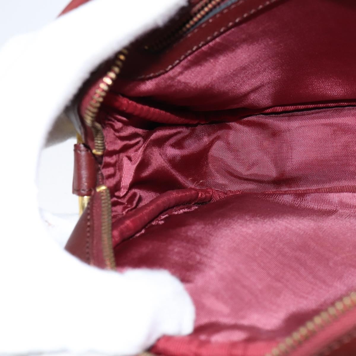 Cartier Must De Cartier Shoulder Bag Leather Burgundy Leather Shoulder Bag Bag (Pre-Owned)