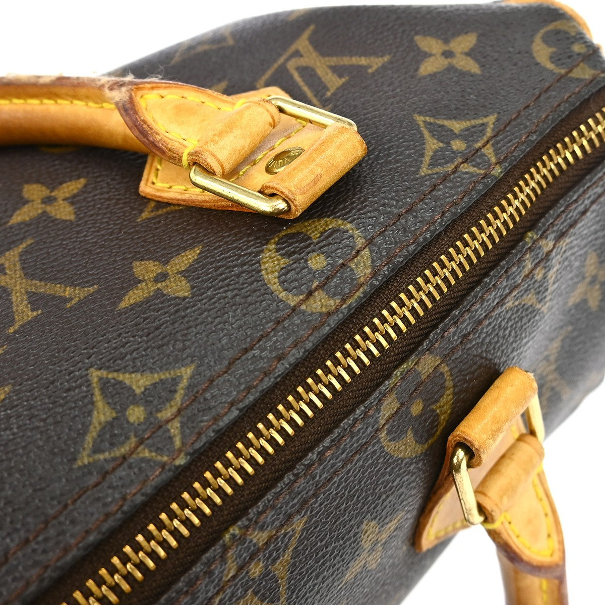 Louis Vuitton Speedy Handbag Monogram Canvas Brown Canvas Handbag (Pre-Owned)