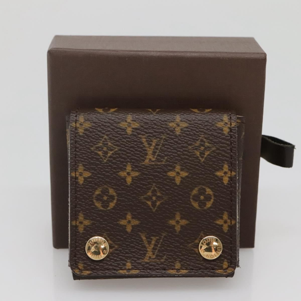 Louis Vuitton Case Jewelry Box Canvas Brown Canvas Wallets Accessory (Pre-Owned)
