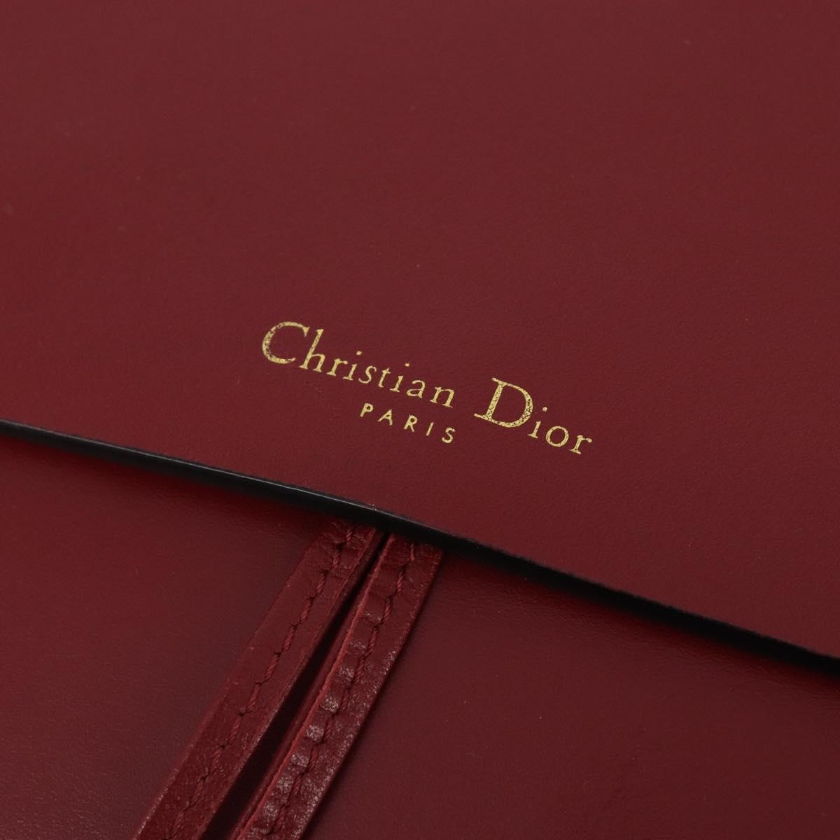 Christian Dior Diorodeo Flap Bag Leather Red Leather Shoulder Bag Bag (Pre-Owned)