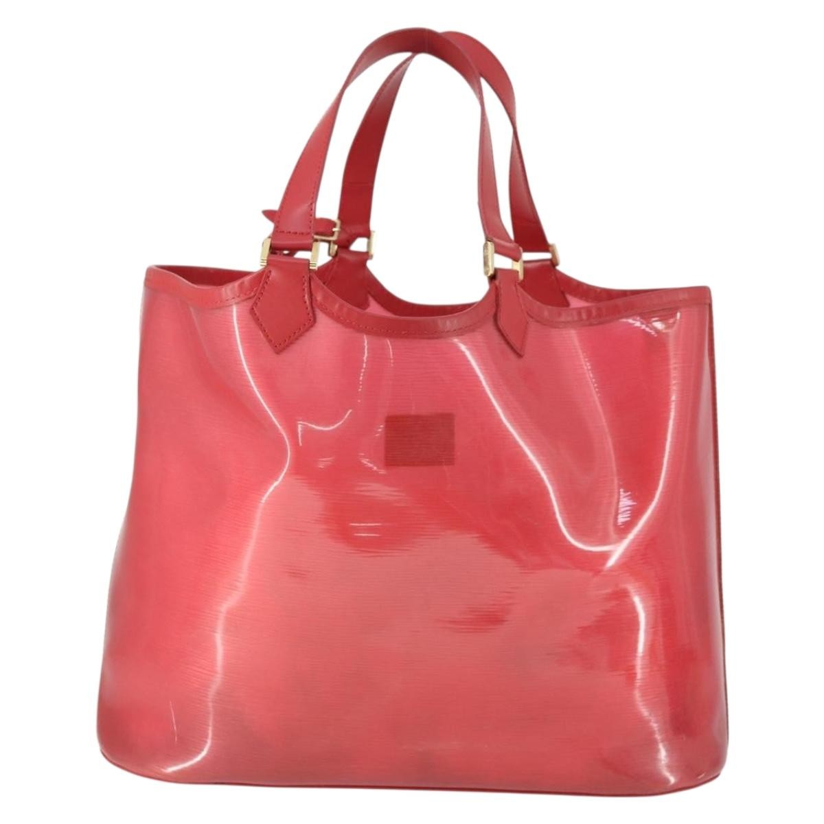 Louis Vuitton Plage Lagoon Bay Handbag Vinyl Epi Leather Red Plastic Tote Bag Bag (Pre-Owned)
