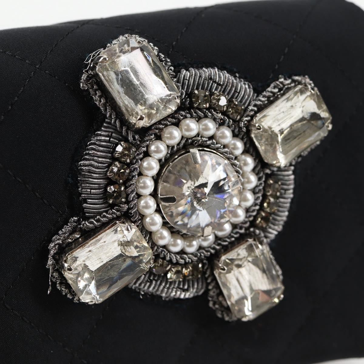 Chanel Chain Flap Shoulder Bag Quilted Nylon Black Nylon Shoulder Bag Bag (Pre-Owned)