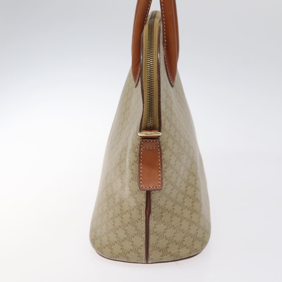 Celine Vintage Macadam Handbag Canvas And Leather Beige Canvas Handbag (Pre-Owned)