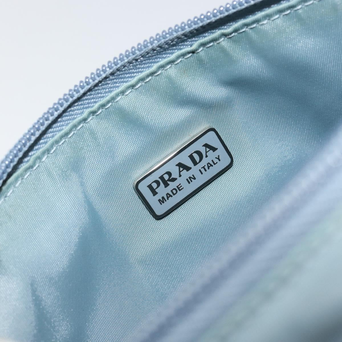 Prada Pochette Shoulder Bag Tessuto Blue Nylon Clutche & Pouche Bag (Pre-Owned)
