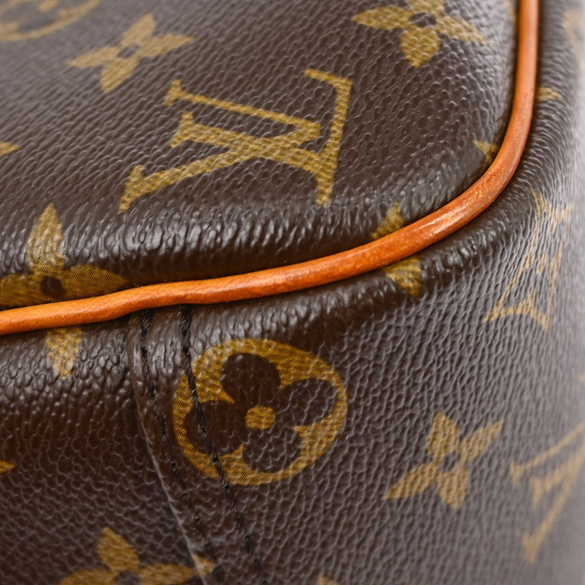 Louis Vuitton Trouville Handbag Monogram Canvas Brown Canvas Handbag (Pre-Owned)