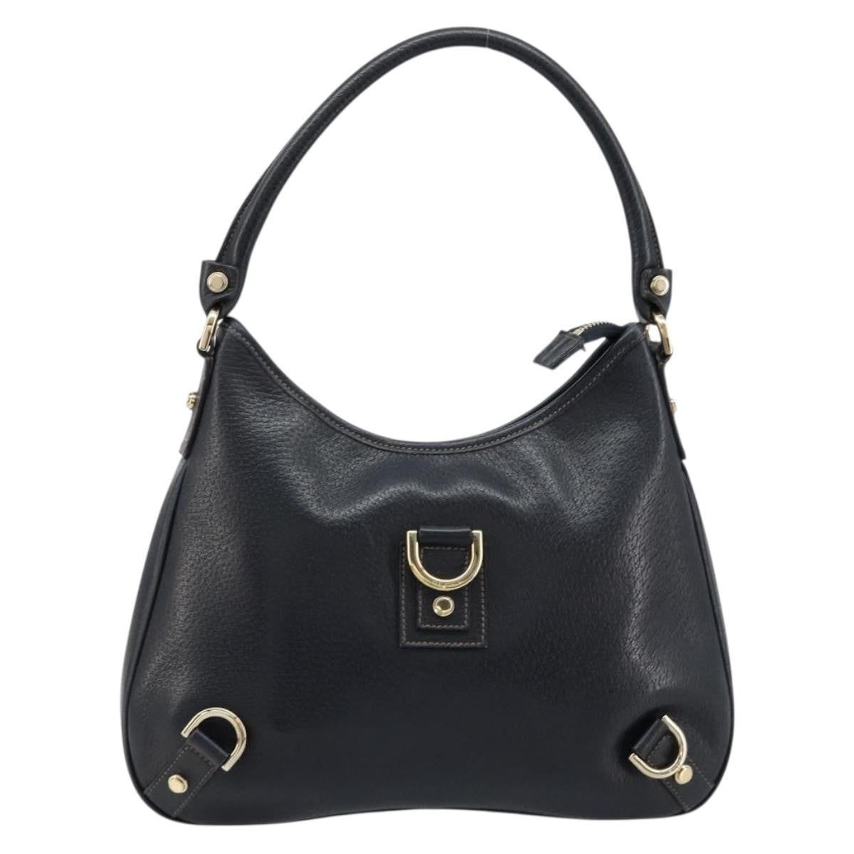 Gucci Abbey D-Ring Hobo Leather Navy Leather Handbag (Pre-Owned)