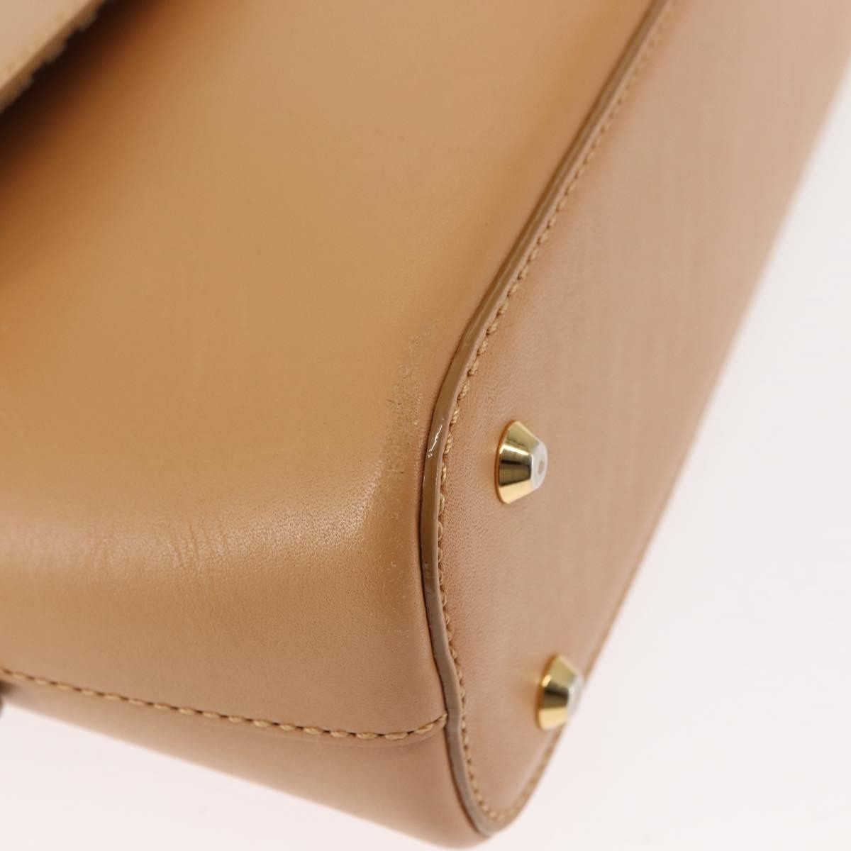 Burberry Shoulder Bag Leather Beige Leather Shoulder Bag Bag (Pre-Owned)