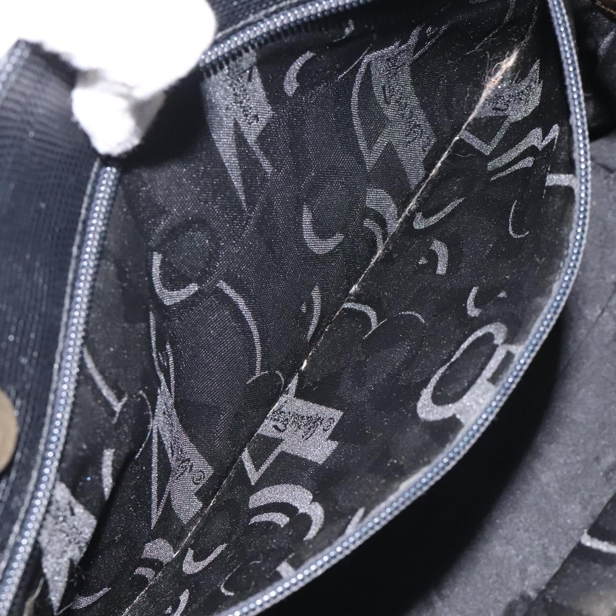 Salvatore Ferragamo Vintage Vara Bow Tote Lizard Embossed Leather Black Leather Tote Bag Bag (Pre-Owned)