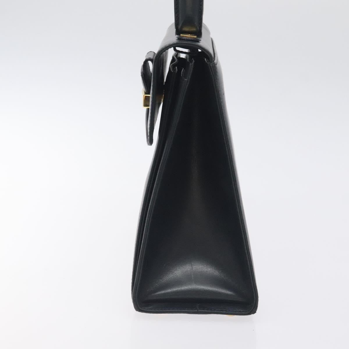 Salvatore Ferragamo Vintage Handbag Leather Black Leather Handbag (Pre-Owned)