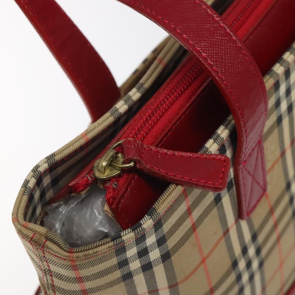 Burberry Nova Check Handbag Nova Check Canvas And Leather Beige Canvas Handbag (Pre-Owned)