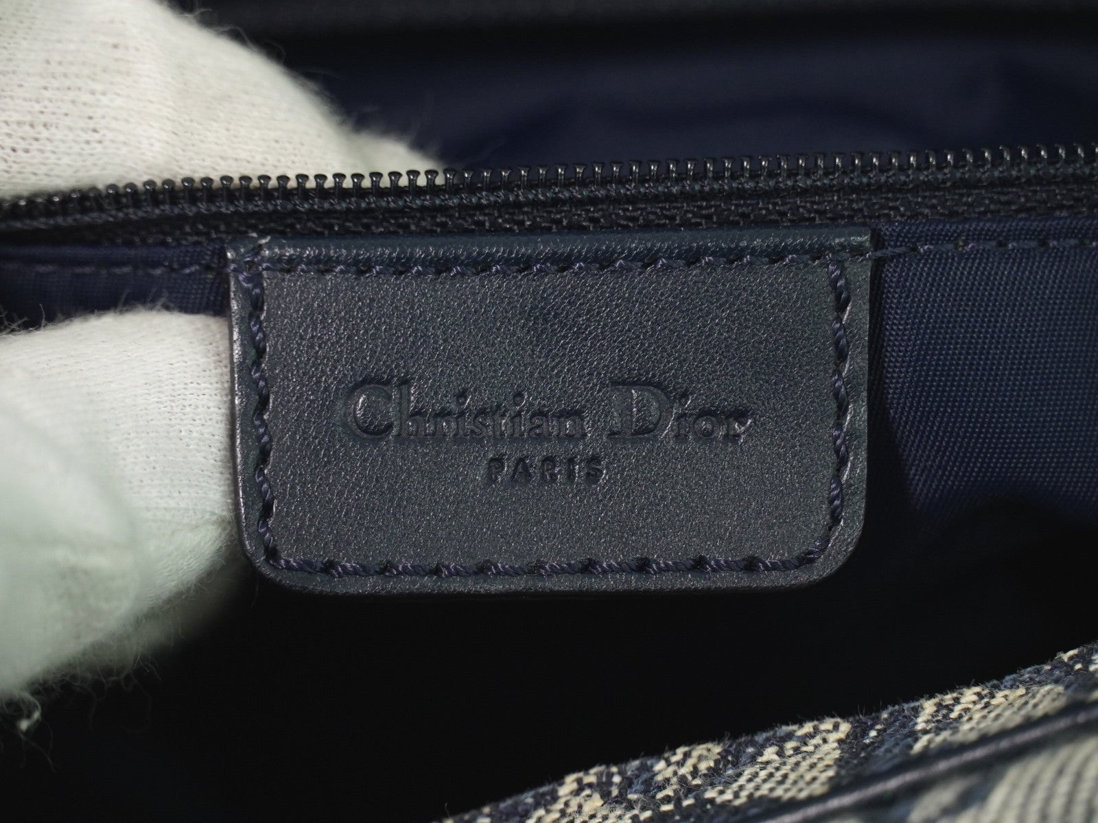 Christian Dior Trotter Shoulder Bag Canvas Gray Canvas Shoulder Bag Bag (Pre-Owned)