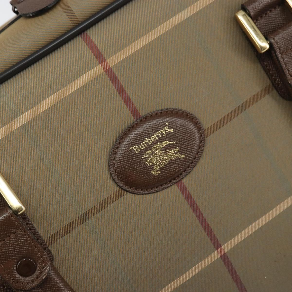 Burberry Nova Check Handbag Nova Check Canvas Brown Canvas Handbag (Pre-Owned)