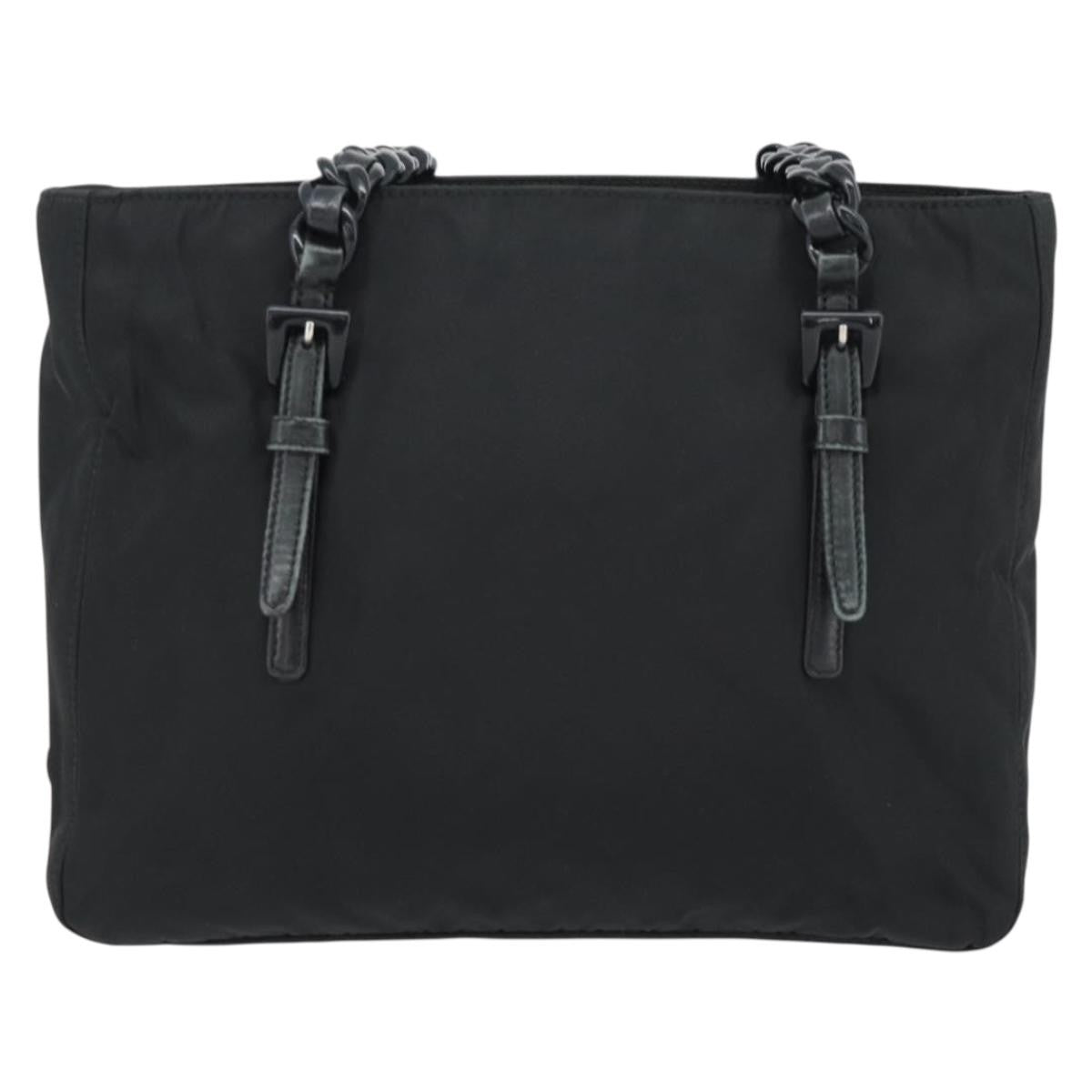 Prada Shoulder Bag Nylon Black Black Nylon Shoulder Bag Bag (Pre-Owned)