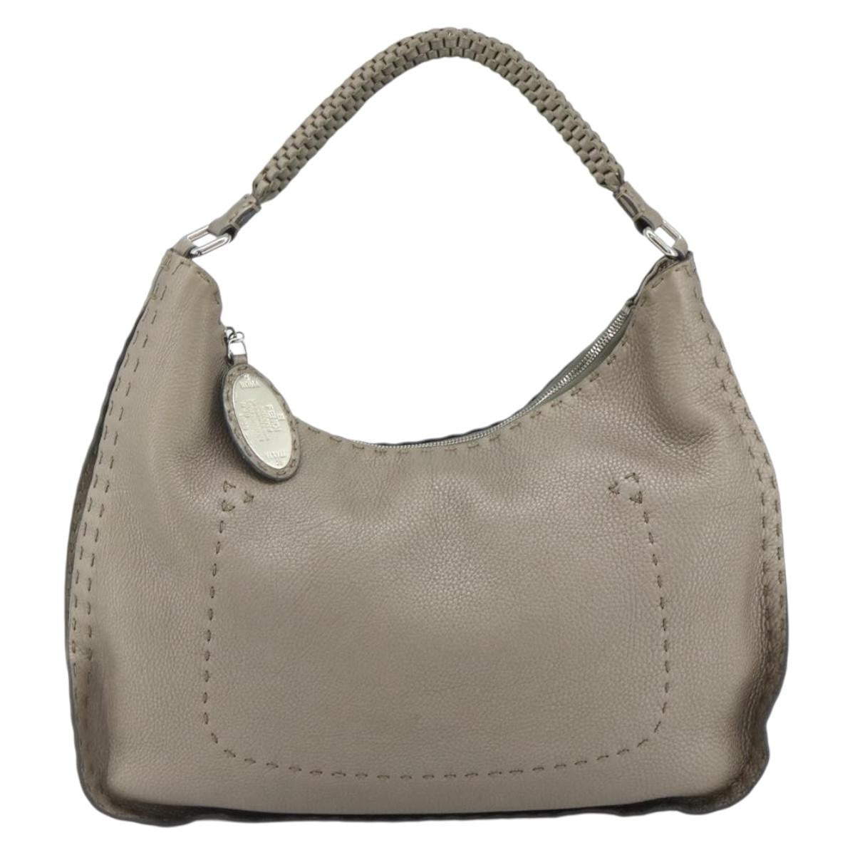 Fendi Selleria Hobo Leather Metallic Leather Shoulder Bag Bag (Pre-Owned)