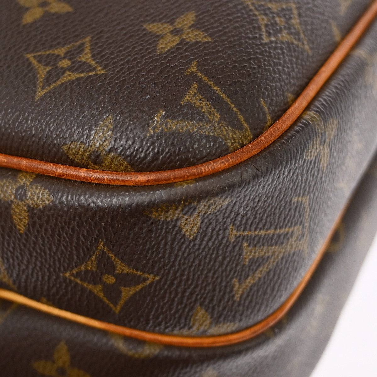Louis Vuitton Reporter Bag Monogram Canvas Brown Canvas Shoulder Bag Bag (Pre-Owned)