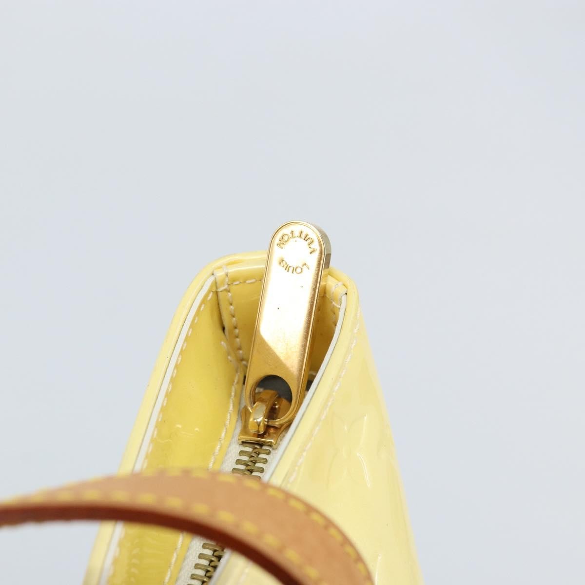 Louis Vuitton Brentwood Handbag Monogram Vernis Yellow Patent_Leather Tote Bag Bag (Pre-Owned)